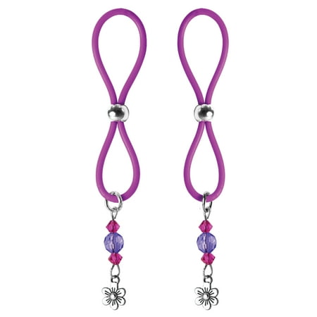 Bijoux de Nip Nipple Halos Flower Charm - Purple