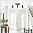 thumbnail image 4 of MELUCEE 3 Light Bathroom Vanity Light Black Track Lighting Fixtures Ceiling with Rotatable Track Head, 4 of 7