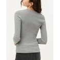 thumbnail image 6 of Women’s Pullover Slim Fit Ribbed Long Sleeve Sweater - Round Neck Basic Sweater Top, 6 of 42