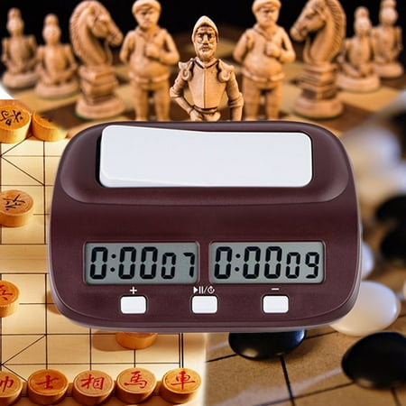 Chess Timer Clock Peroptimist Professional Digital Chess Clock Count Up Down Chess Timer with Alarm Function, Chess Game Timer with Bonus and Delay ()