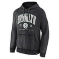 thumbnail image 2 of Men's Fanatics Heather Charcoal Brooklyn Nets Foul Trouble Snow Wash Raglan Pullover Hoodie, 2 of 3