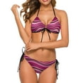 thumbnail image 1 of Abstract Striped Bikini Swimsuit Geometry Shape Swimwear Sexy Push Up Design Bikini Set Women Pool High Cut Beach Outfits, 1 of 5