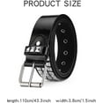 thumbnail image 4 of MGEZCOO Black Studded Belt Punk Rock Rivet Belt Grommet Threads Belt with Bright Metal Pyramid for Women Men, 4 of 6