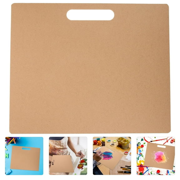 LABELEPH Solid Wood Drawing Board 1 Piece Khaki Portable Sketching and Painting Board for Kids and Art Enthusiasts