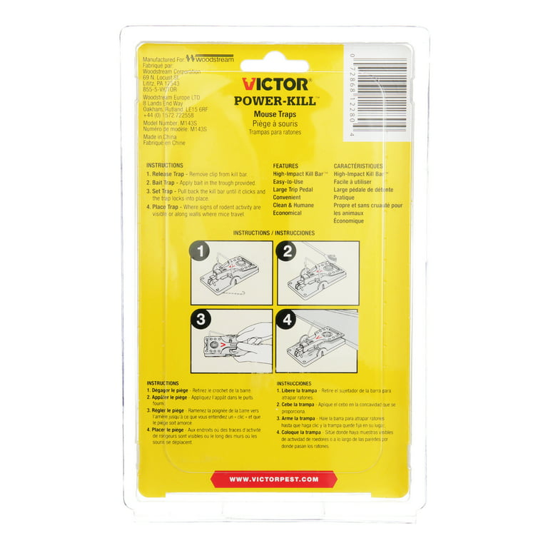 Victor 3-Pack Power-Kill Mouse Trap - 2 Pack 