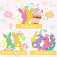 thumbnail image 4 of Dalrosia Easter Wooden Hanging Decor 12 Color Rabbit Embellishments for Tree Wood Bunny Tags Rabbit Shape Cutouts with String for Party Wall Gift, 4 of 5