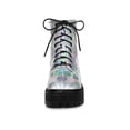 thumbnail image 2 of Unique Bargains Bottines de Combat à Lacets à Plateforme à Bout Rond pour Femmes, 2 of 8