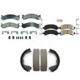thumbnail image 1 of Transit Auto Front Rear Ceramic Disc Brake Pads and Parking Shoes Kit for Car GMC Savana 3500 Chevrolet Express 4500 KNN-101290, 1 of 8