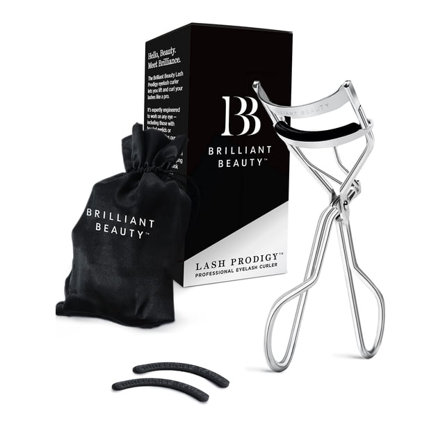 Rizador de pestañas Brilliant Beauty con bolsa de satén Platinum