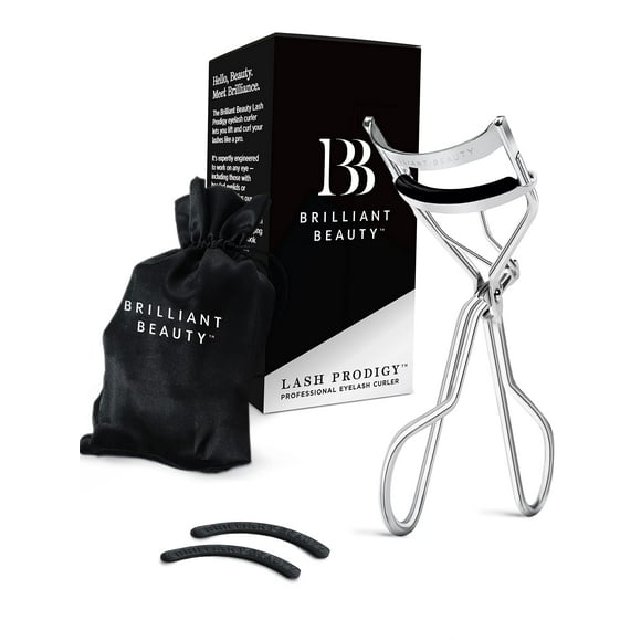 Rizador de pestañas Brilliant Beauty con bolsa de satén Platinum