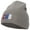 Lt Grey, variant on Cuba Country Three-Letter CUB Flag Embroidered 8 Inch Knitted Short Beanie - Dk Grey OSFM