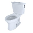 thumbnail image 2 of TOTO® Eco Drake® Transitional Two-Piece Elongated 1.28 GPF Universal Height Toilet for 10 Inch Rough-In with Right Lever, Cotton White - CST744EFRN.10#01, 2 of 2