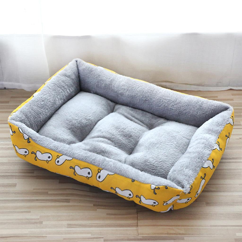 Cat Beds for Indoor Outdoor Small Dog Bed Self Warming Cat Beds Mat Warm Pet Pad Portable Cat Dog Mattress for Medium Small Pets Yellow L