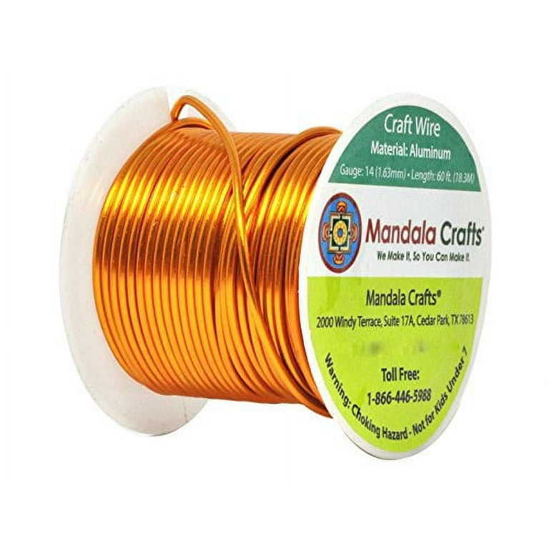 Mandala Crafts Anodized Aluminum Wire for Sculpting, Armature, Jewelry  Making, Gem Metal Wrap, Garden, Colored and Soft, 1 Roll(14 Gauge, Kelly  Green)