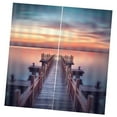 thumbnail image 1 of Cortina Opaca con Imagen de Impresión 3D de Paisaje Decorativo de Poliéster para Tratamiento de Ventanas, 2 Paneles / (59 '' W '' L) Puente al perfecl Cortina de poliéster, 1 of 8