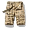 thumbnail image 1 of Pantalones Cortos Casuales De Hombre A Cuadros 100% Algodón, 1 of 2