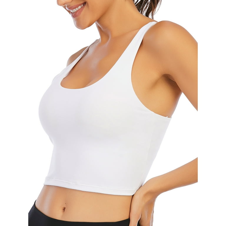 Buy Summer Crop Tank Tops Padded Sports Bra for Women Workout Yoga