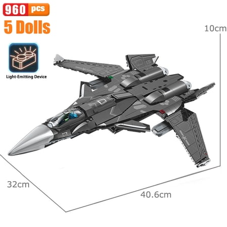 Military Multi-role Fighter Building Block Air Force Battle Plane Model Bricks WW2 Army Soldier Toys For Kid Birthday Gift