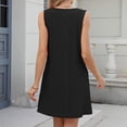 thumbnail image 3 of WILLBEST Vestidos Largos Casuales Para Mujer Vestido Informal De Verano Con Bolsillo Para Mujer, Vestido Playero De Color Liso Con Cuello En V, 3 of 3