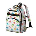 thumbnail image 2 of Colorful Dinosaurs DiverseSilhouettes Pattern Cute School Backpack Bag for School with Padded Back and Adjustable Shoulder Straps 15.25"x11.5"x5.25", 2 of 5