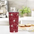 thumbnail image 4 of 20 Oz Insulated Tumbler with Lid and Straw, Deer Christmas Tree Mom Dad Iced Coffee Stainless Steel Vacuum Insulated Tumbler Cup Travel Mug for Hot and Cold, 4 of 6