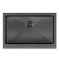 thumbnail image 3 of Whitehaus Collection WHNPL3020-MBLK Noah Plus Collection Single Bowl Undermount Sink Set with a Seamless Customized Front Apron - Matte Black, 3 of 4