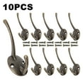 thumbnail image 3 of 10pcs Coat Hook,Wall Mounted Metal Dual Coat Hooks ,Heavy Duty Lengthen Double Hooks with Fixing Screws, 3 of 7