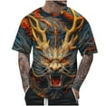 thumbnail image 2 of BSDJILFG 6XL Shirts for Men Big and Tall Dragon Shirt New Trending Summer Soft Short Sleeve Graphic T-Shirt Round Neck Loose Fit Brithday Gifts Clothes ,S-6XL, 2 of 5