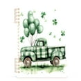 thumbnail image 2 of WOBOGO St Patricks A Truck with Balloons and Clover Leaves on The Roof Notebook College Horizontal Grid Paper Ink Spill Resistant Water Resistant Cover 8.3x5.7x0.4in, 2 of 8