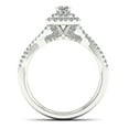 thumbnail image 3 of 1/2ct TDW Princess Cut Diamond 10K White Gold Twist Shank Engagement Ring, 3 of 4
