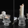 thumbnail image 3 of Glass Candle Holders Taper Candlestick Holder for Wedding Decor, A, 3 of 5