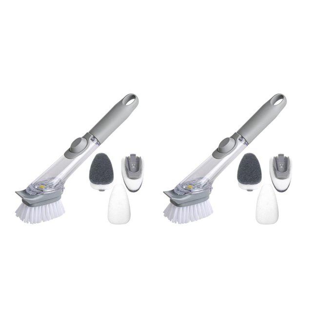 Cepillo para platos Wosthever mango largo recargable con dispensador