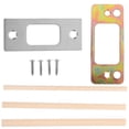 thumbnail image 1 of 1 Set Deadbolt Reinforcement Plate Guide Plates Metal Door Guide Plates for Wood Door, 1 of 5