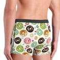 thumbnail image 4 of Men's Boxer Briefs, Donut Heart Print Soft Comfy Mens Underwear Boxer Briefs Breathable With Widen Waist, 4 of 7