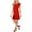 Coral Sunset, variant on Women's Flutter-Sleeve Ruffled-Hem Shift Dress Coral Sunset L