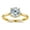 Yellow Gold, variant on 1.5CT Round Moissanite Engagement Rings for Women,S925 Sterling Silver,18K Gold Plated