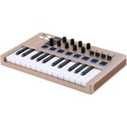 Arturia MiniLab 3 Champagne 25 Key USB MIDI Keyboard Controller With 8 Multi-Color Drum Pads, 8 Knobs and Music Production Software Included