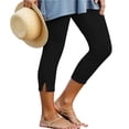 thumbnail image 2 of Mifsaly Cropped Leggings for Women Button Detail Soft Stretchy Capris Casual Summer Vacation Everyday Wear Clothes 2026, 2 of 6