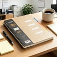 thumbnail image 5 of Spiral Notebook - 4 Subject Notebook, College Ruled Notebook with Dividers Pocket, Tabs Label, for Writing Journal, Home & Office Supplies, 7.5"X10"(Khaki), 5 of 5
