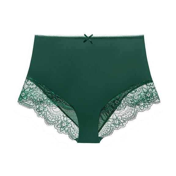 Women's Camisoles & Tanks High Waisted Underwear For Women No Muffin Top Full Coverage Briefs Soft Stretch Ladies Panties,Green Women's Panties XL