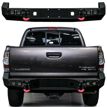 Vijay Steel Compatible with 2005-2015 Toyota Tacoma Rear Bumper with Spotlights