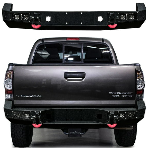 Vijay Steel Compatible with 2005-2015 Toyota Tacoma Rear Bumper with Spotlights