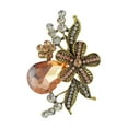 thumbnail image 1 of Flower Brooch Vintage Branch Flower Leaves Brooch pin Imitation Crystal Brooch, 1 of 6