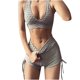 thumbnail image 1 of Gibobby Conjunto de entrenamiento para mujer Trajes de entrenamiento para mujeres Conjuntos de mallas de yoga de cintura alta con sujetador deportivo sin cost(Gris,M), 1 of 5