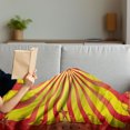 thumbnail image 3 of Circus Soft Flannel Fleece Throw Blanket, Retro Background with Curves Beams and Stars for Flyer or Acrobat Shows in Circus, Cozy Plush for Indoor and Outdoor Use, 50" x 60", Multicolor, by Ambesonne, 3 of 5