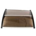 thumbnail image 4 of GZXS 40" x 38" Window Awning Door Canopy Household Application Door & Window Rain Cover Eaves Canopy Patio Awnings, Brown Board & Black Holder, 4 of 10