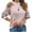 Pink, variant on Fesfesfes Women Tops Casual Soild Long Sleeve Pullover Round-Neck Sweater