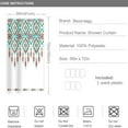 thumbnail image 3 of Shower Curtain 36x72Inch stall Narrow Partition Fabric Shower Curtain, Green Geometric Waterproof Polyester Fabric Shower Curtain for Bathroom, Western Shower Curtain, 3 of 5