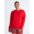 thumbnail image 2 of Joyspun Women's Fleece Drop Shoulder Sleep Top with Long Sleeves, Sizes XS-3X, 2 of 5
