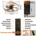 thumbnail image 2 of Ceiling Fans with Lights Dimmable Led Embedded, Thin Modern Ceiling Fans, 6 Adjustable Wind Speeds and Reversible Fan Modes, Orange, 2 of 9